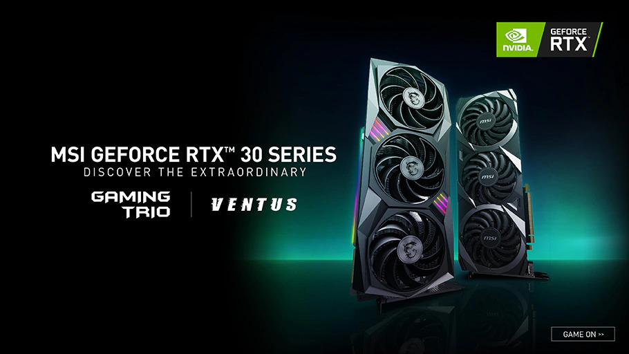 MSI, Nvidia GeForce RTX 30 Serisi Ekran Kartlarını Duyurdu