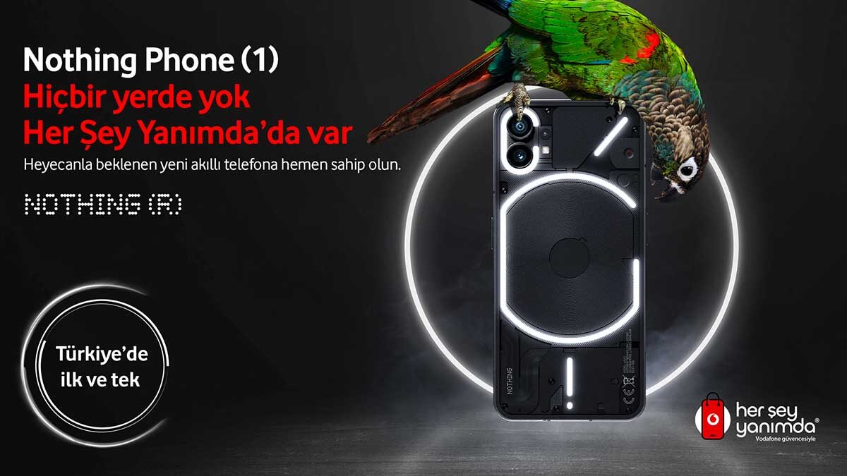 Nothing Phone Türkiye’de ilk kez ve sadece Vodafone Her Şey Yanımda’da!