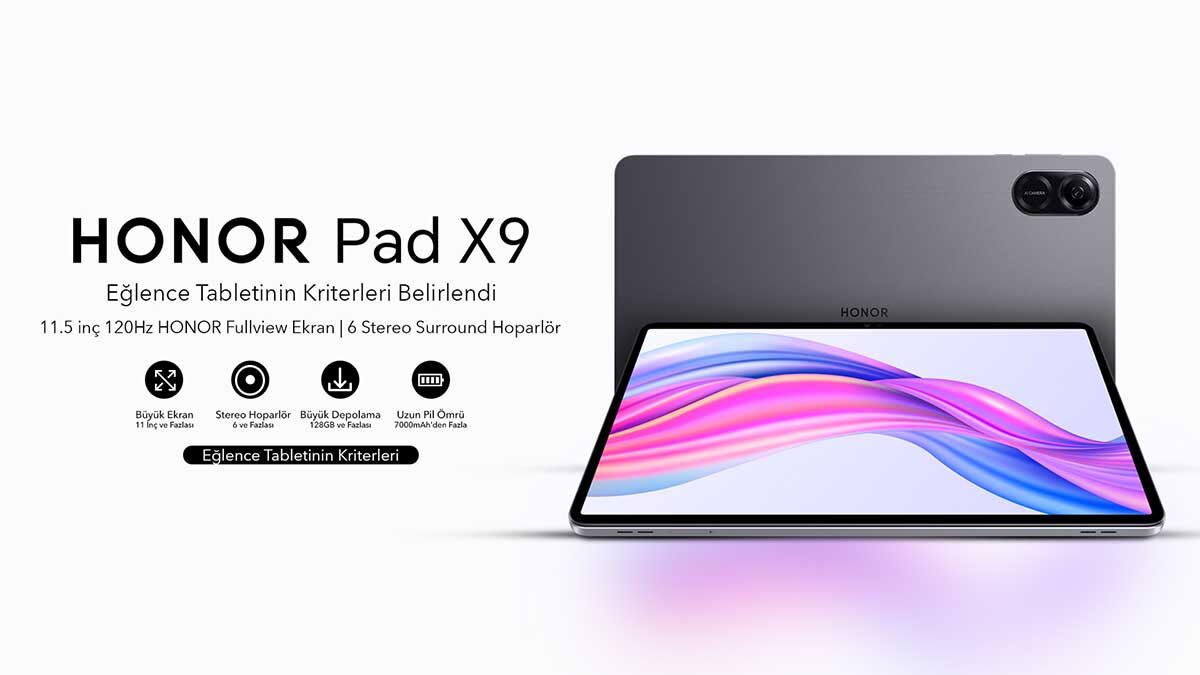 HONOR, yeni HONOR Pad X9 ile çok yönlü tablet çıtasını yükseltiyor