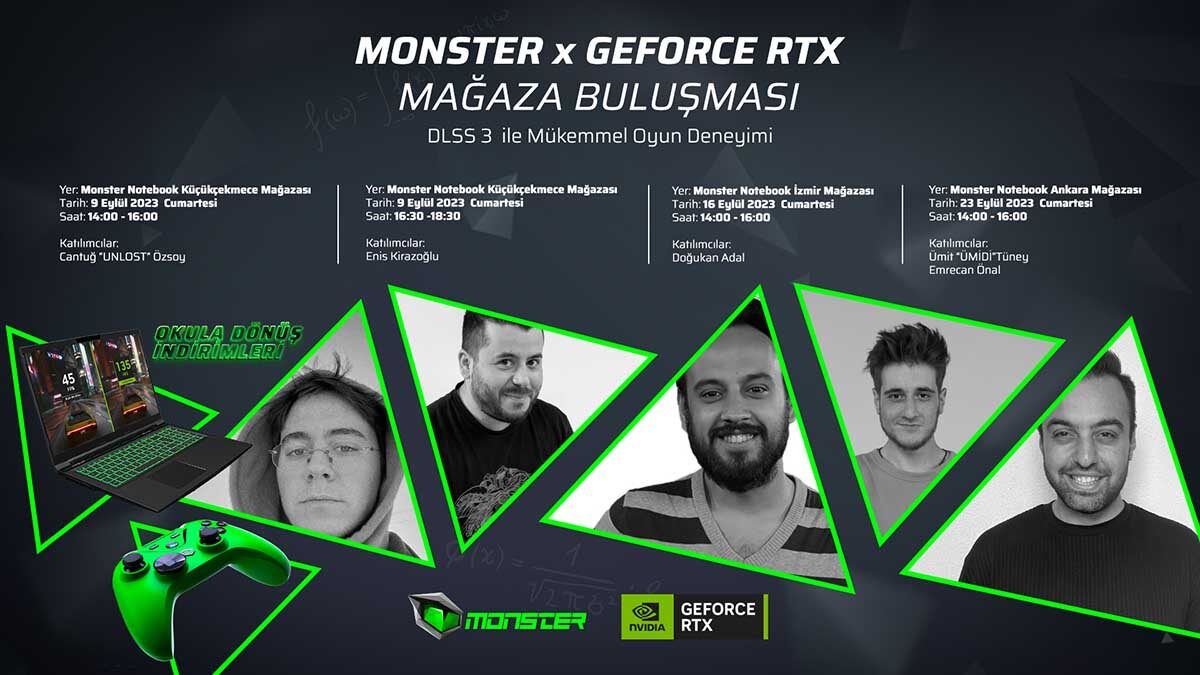 Monster x GeForce RTX Mağaza Buluşmaları başlıyor!