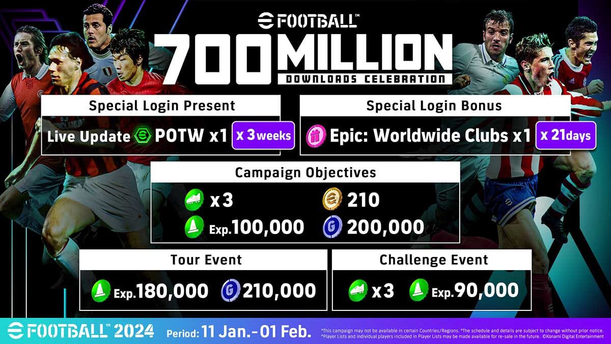 eFootball 700 milyon indirmeye ulaştı!