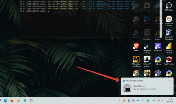 Windows Kişisel Bildirim Açma